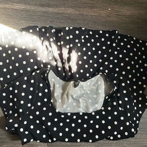 Black and White Polka Dot Dress/ Romper